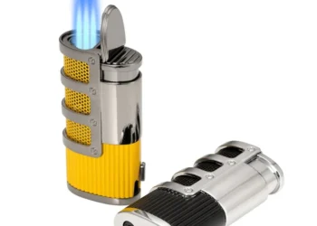 Top Quality Three Flame Butane Torch Lighter for Effortless Cigar Lighting