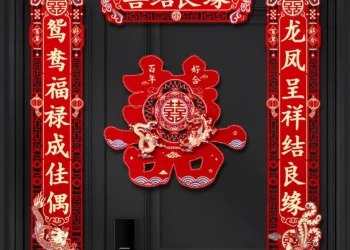 Enhance Your Wedding Entrance with Elegant Chinese Couplets for Men
