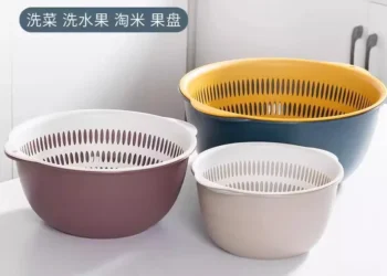 Effortless Kitchen Cleaning with the 6-Piece Double-Layer Vegetable Basket Set