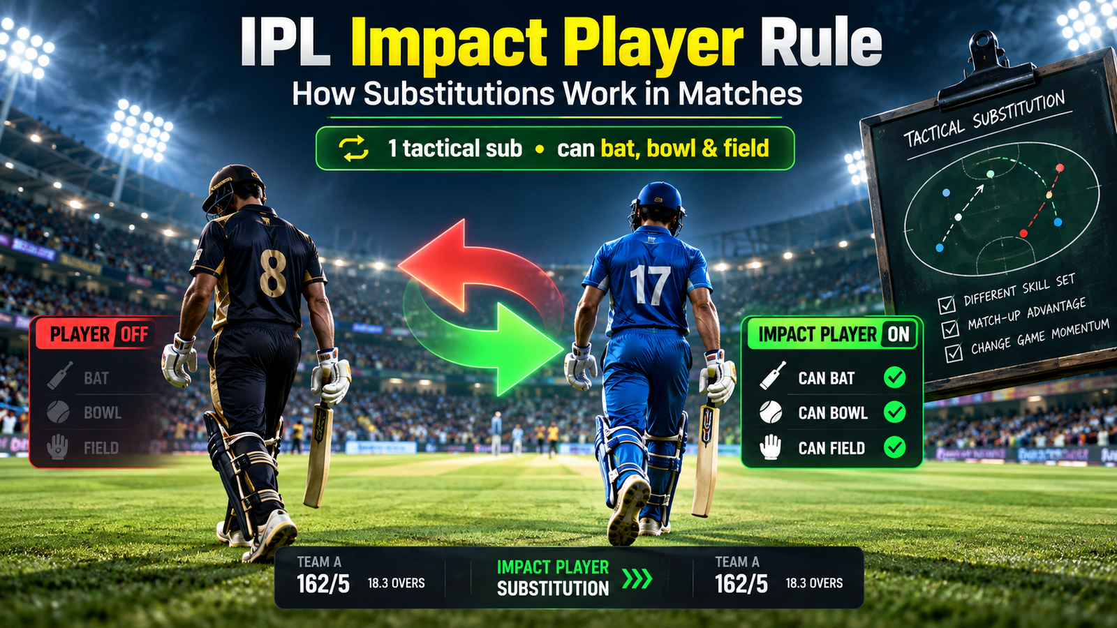 IPL Impact Player Rule: How Substitutions Work in Matches